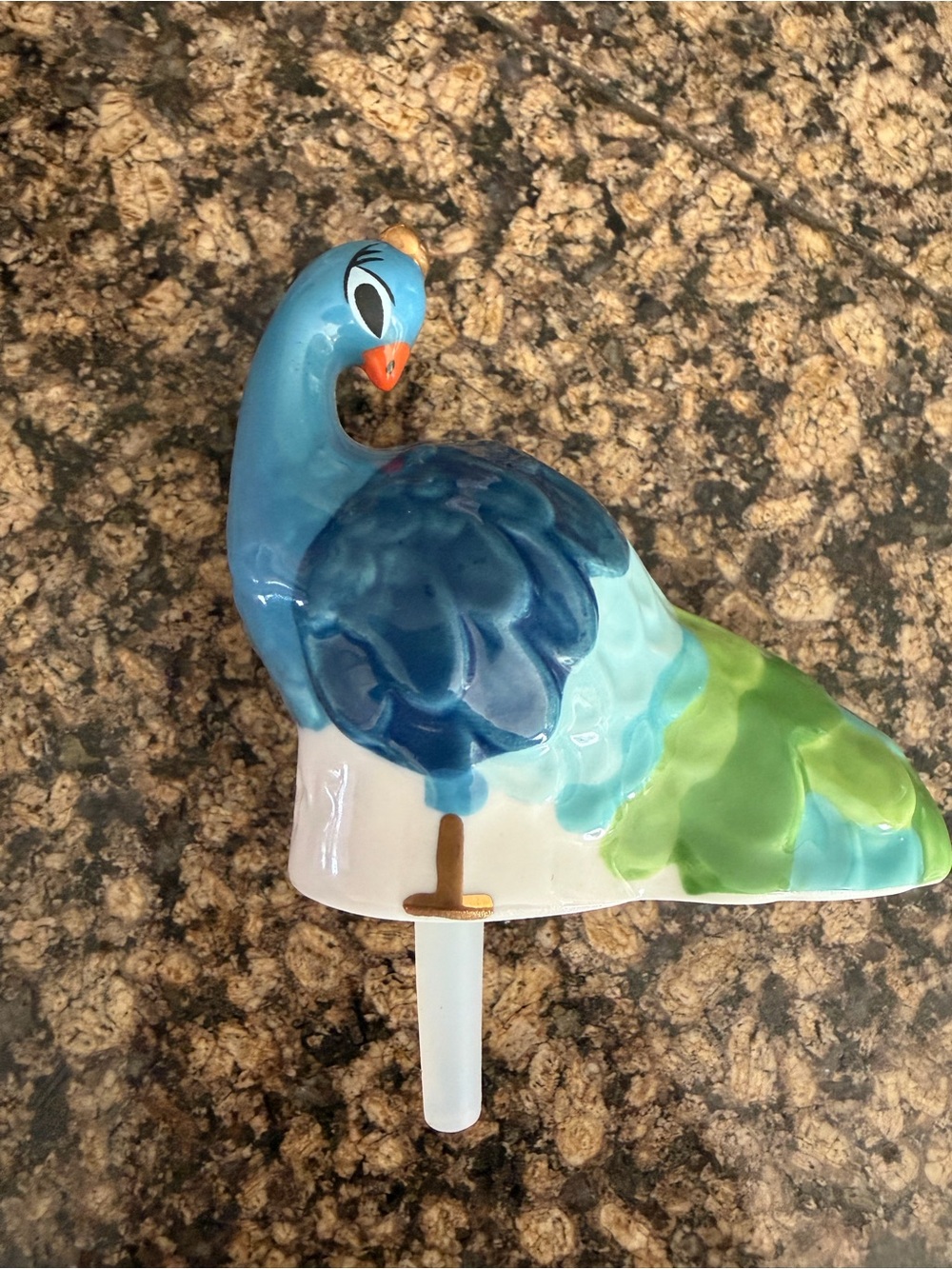 Decorative Ceramic Norma Fleming Peacock Accent